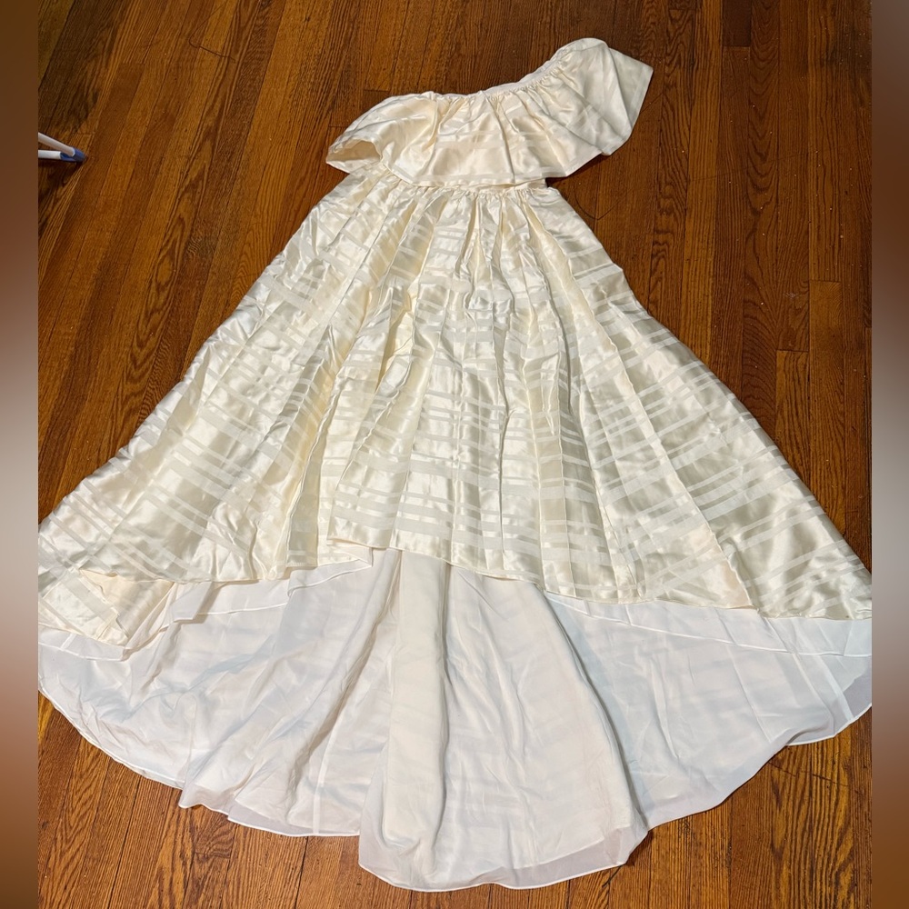 Zac Posen Cream Satin Dress